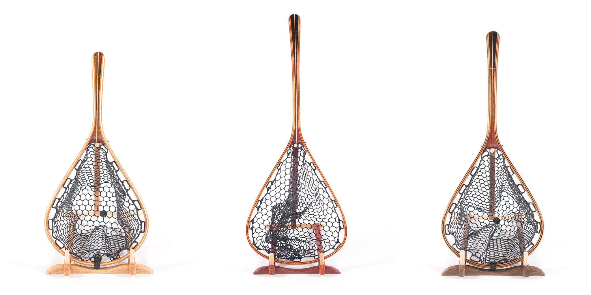 Tailwater net stand. Tailwater Outdoors premium quality classic style fishing nets, handmade from high quality woods. Ideal for all fishing and outdoor enthusiasts.